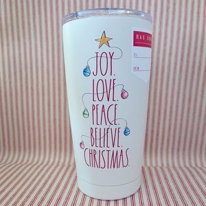 🎄 NWT Rae Dunn Tumbler 🎄 Joy Love Peace Believe Christmas 🎅🏻 17 oz 🎅🏻